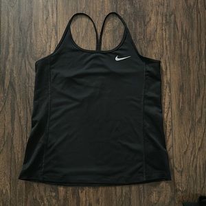 Women’s black Nike Dri-fit tank.